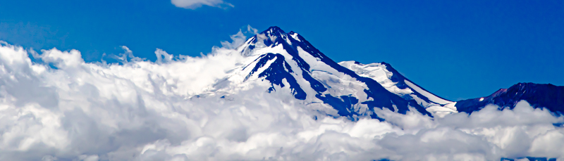 Wide view of Mount Shasta — the dominant landmark of Northern California