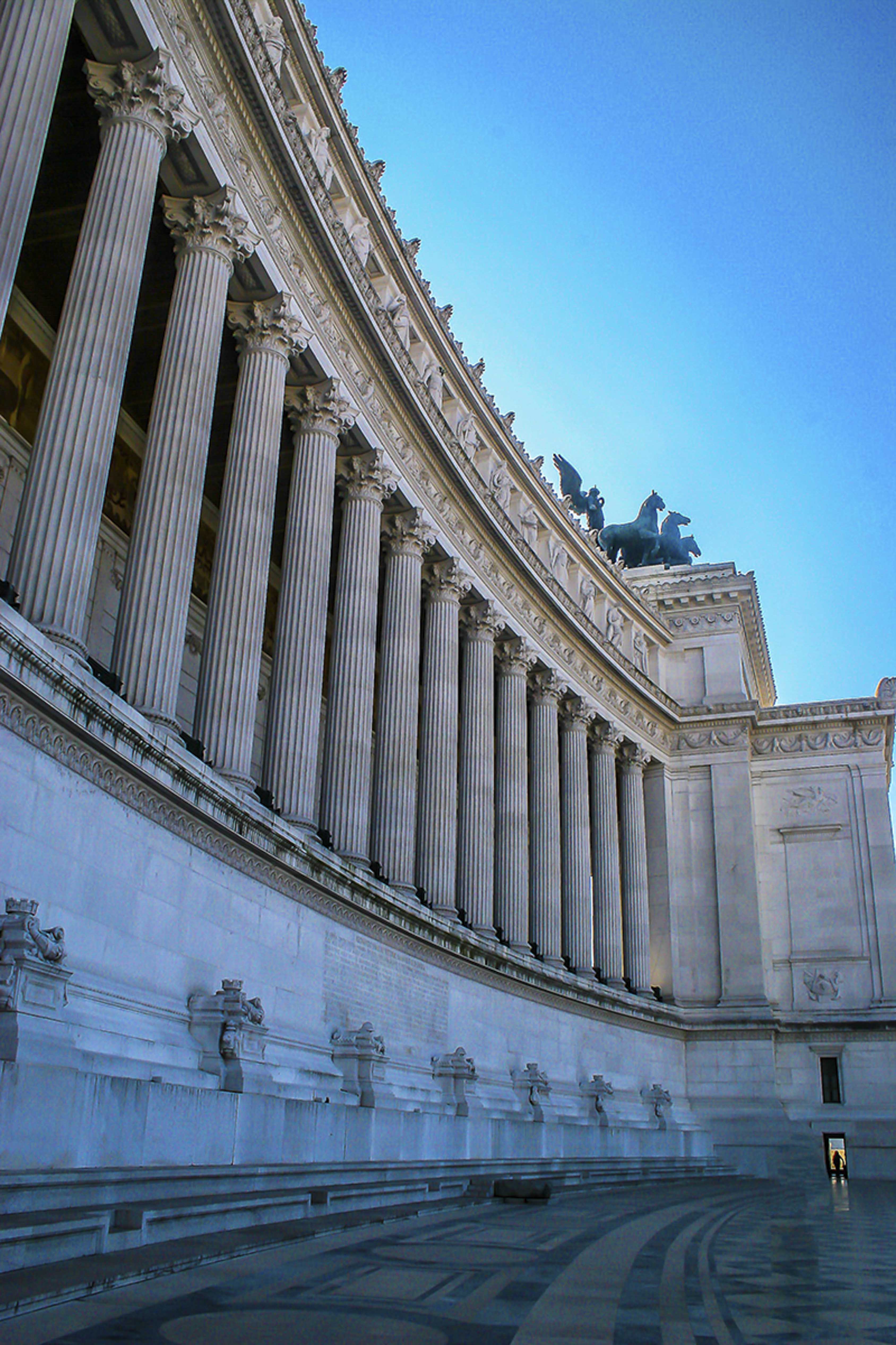 Vittoriano colonnade — sweeping Corinthian columns of the Altar of the Fatherland