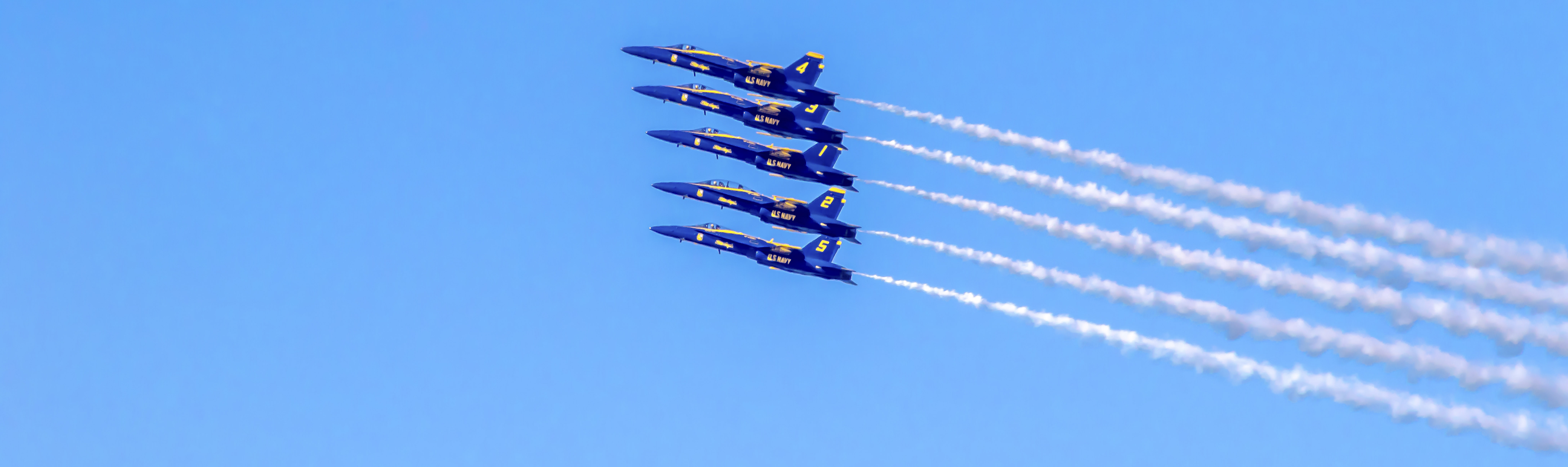 Blue Angels final pass — saluting the city before they climb away