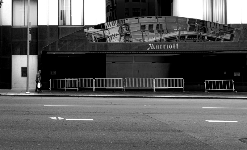 Empty Market Street — San Francisco's main artery without a single car