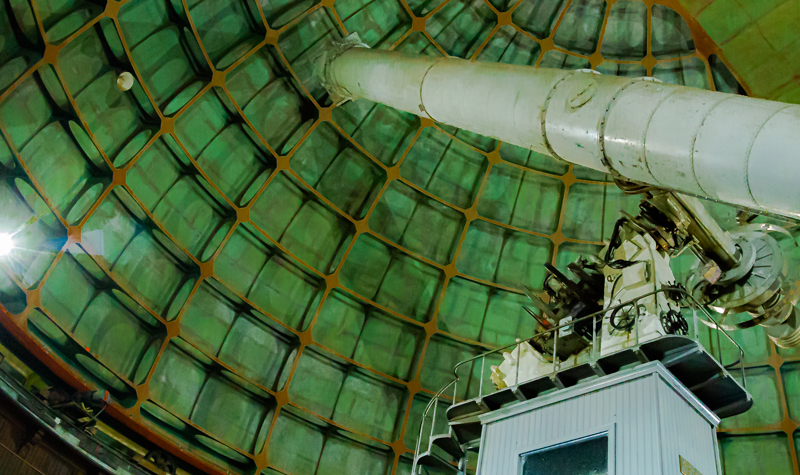Interior of the 36-inch Great Refractor dome — the original 1888 telescope