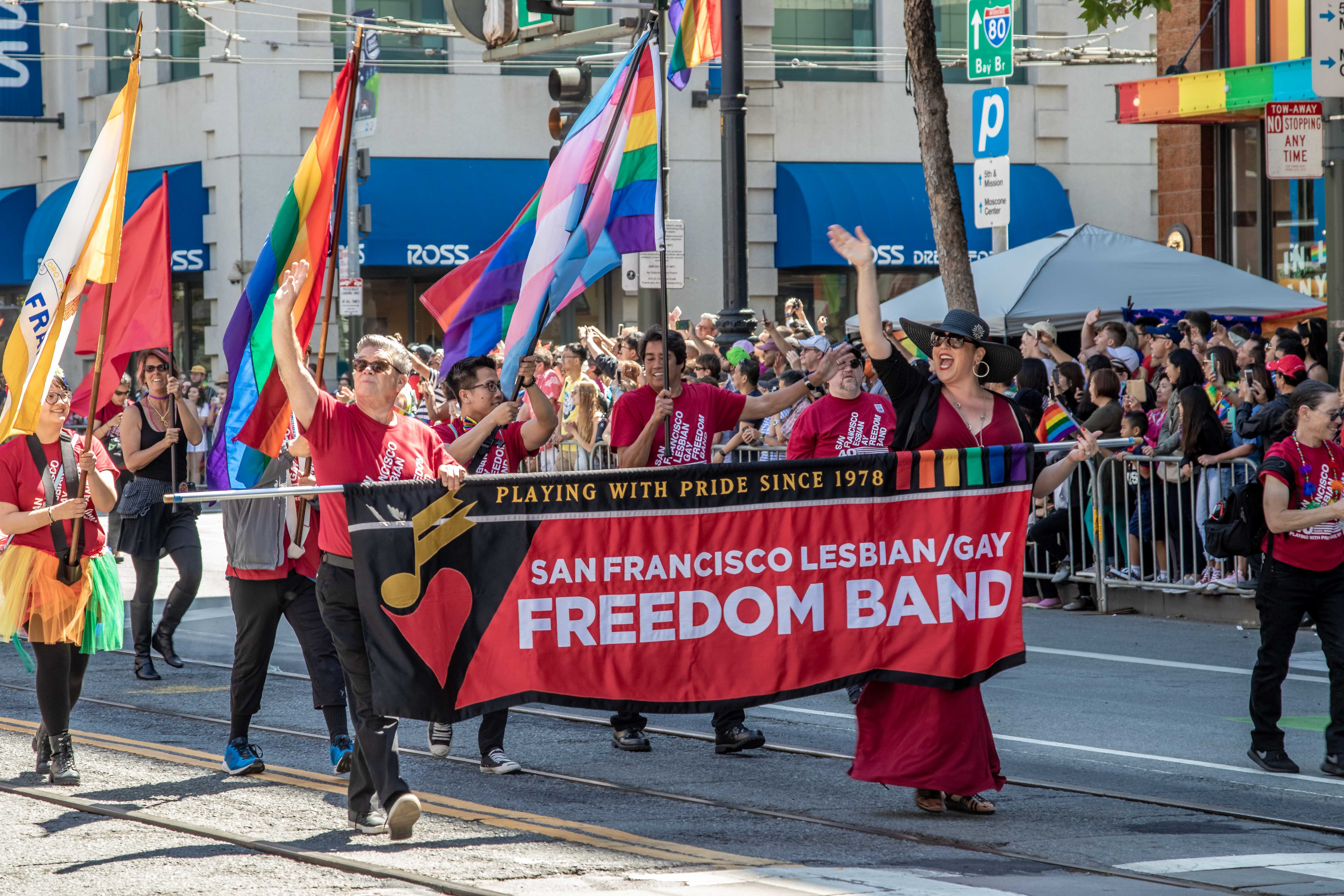 SF Pride Parade — marchers along Market Street