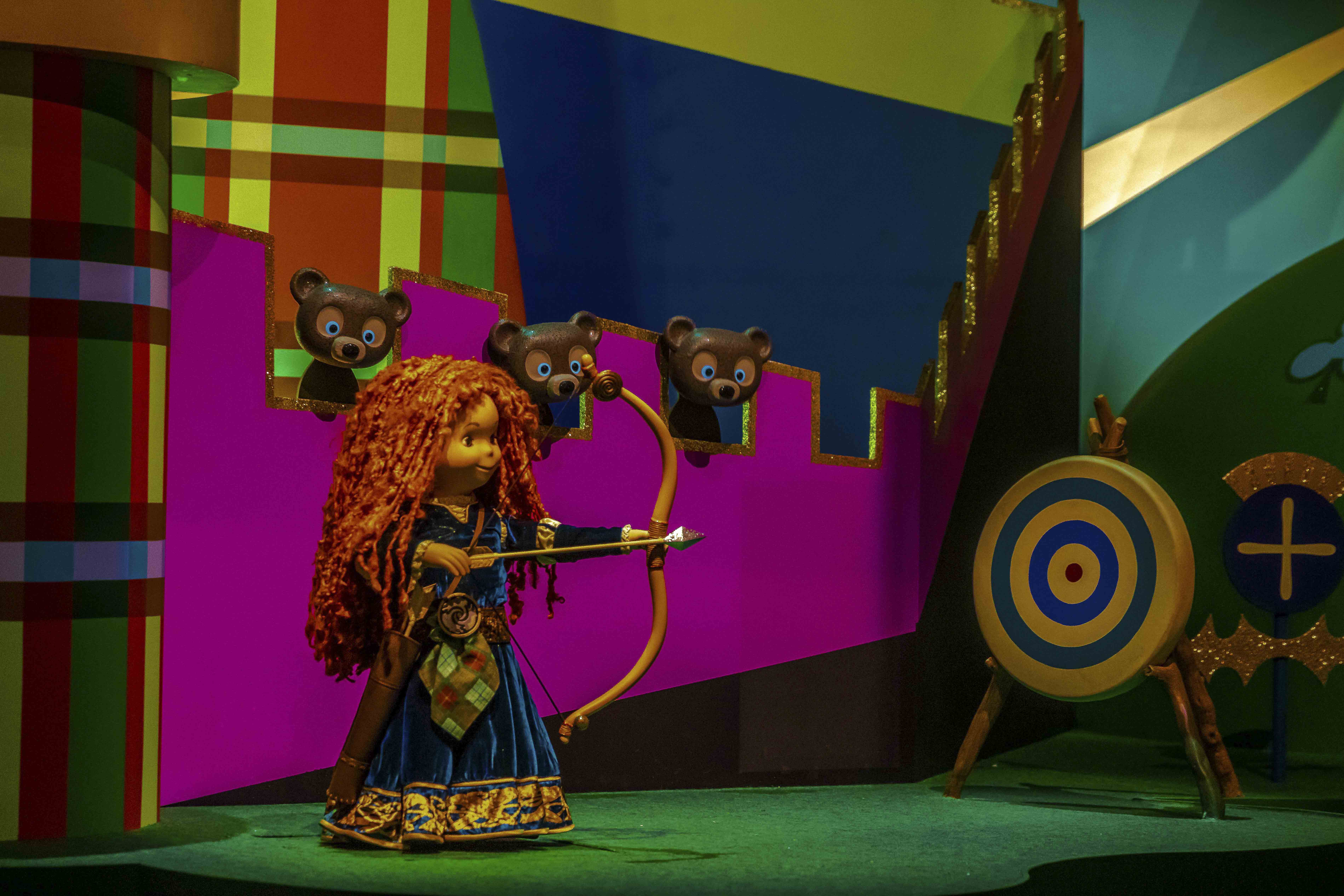 It's a Small World — Merida (Brave) with her three bear brothers