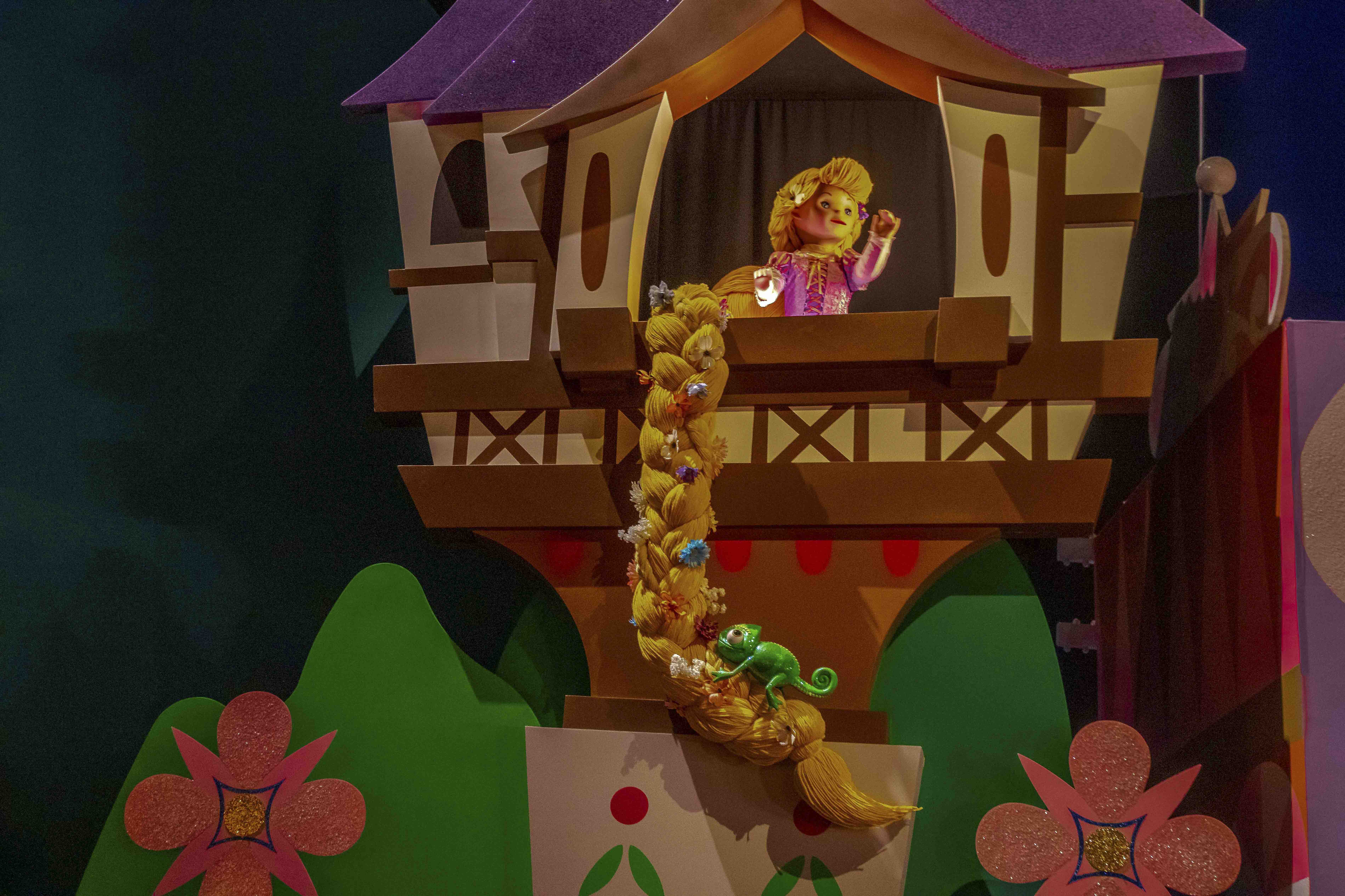 It's a Small World — Rapunzel letting down her hair from the tower