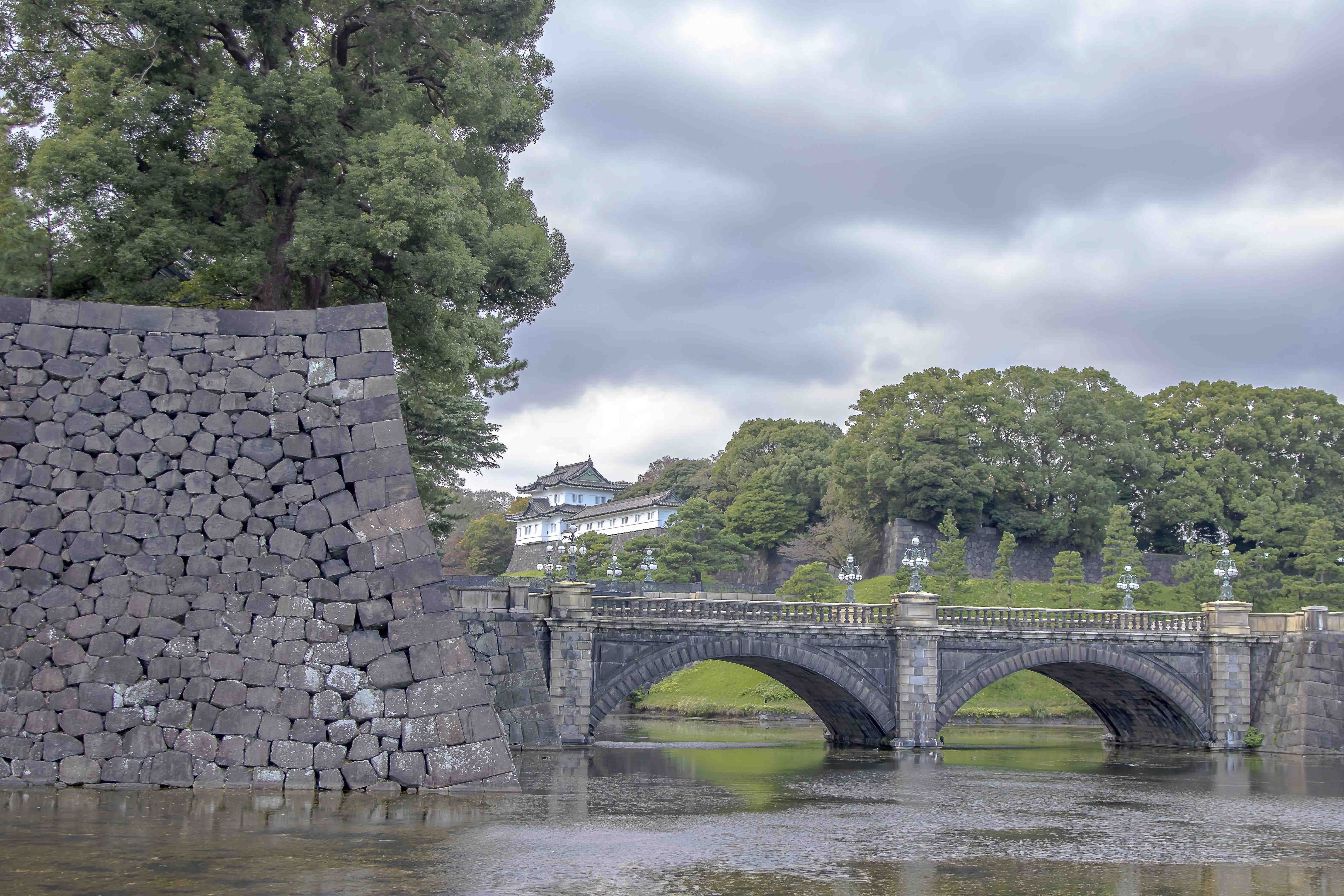 Imperial Palace Nijubashi bridge and guard tower