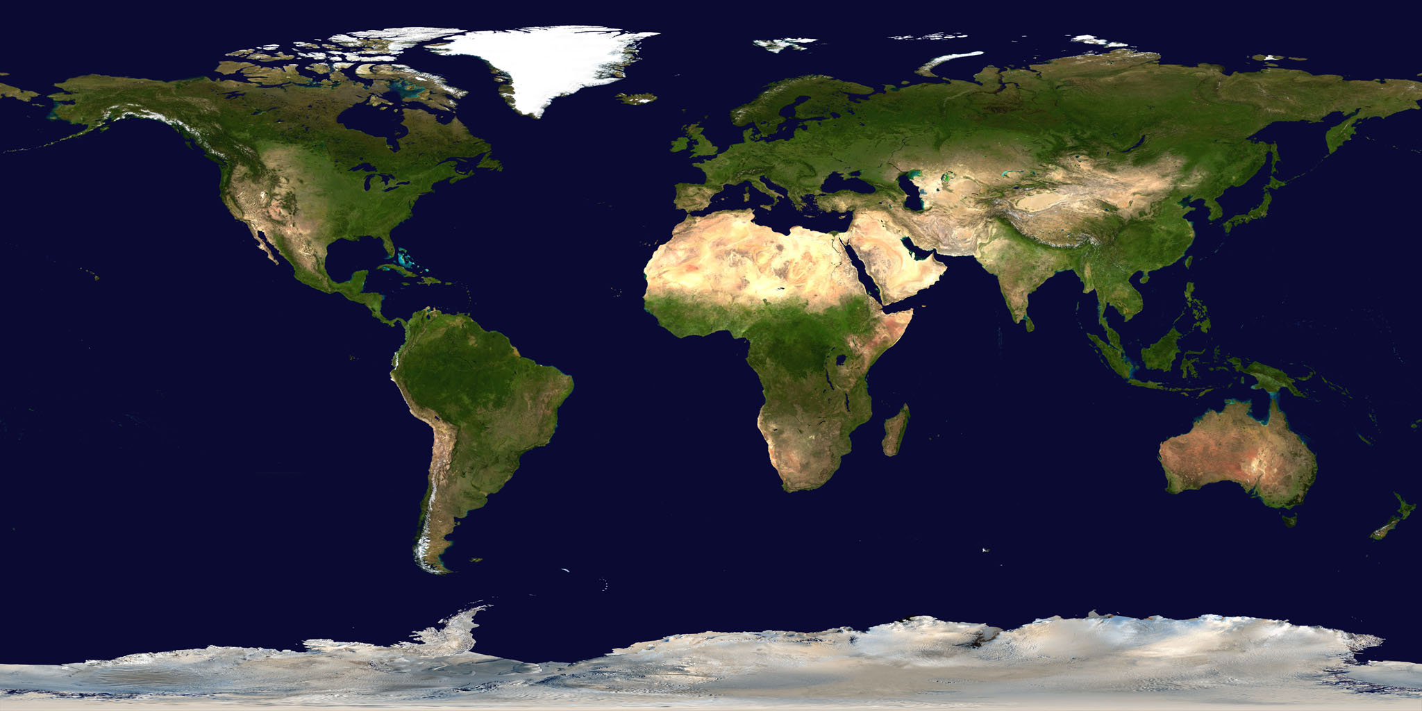 Topographical world map